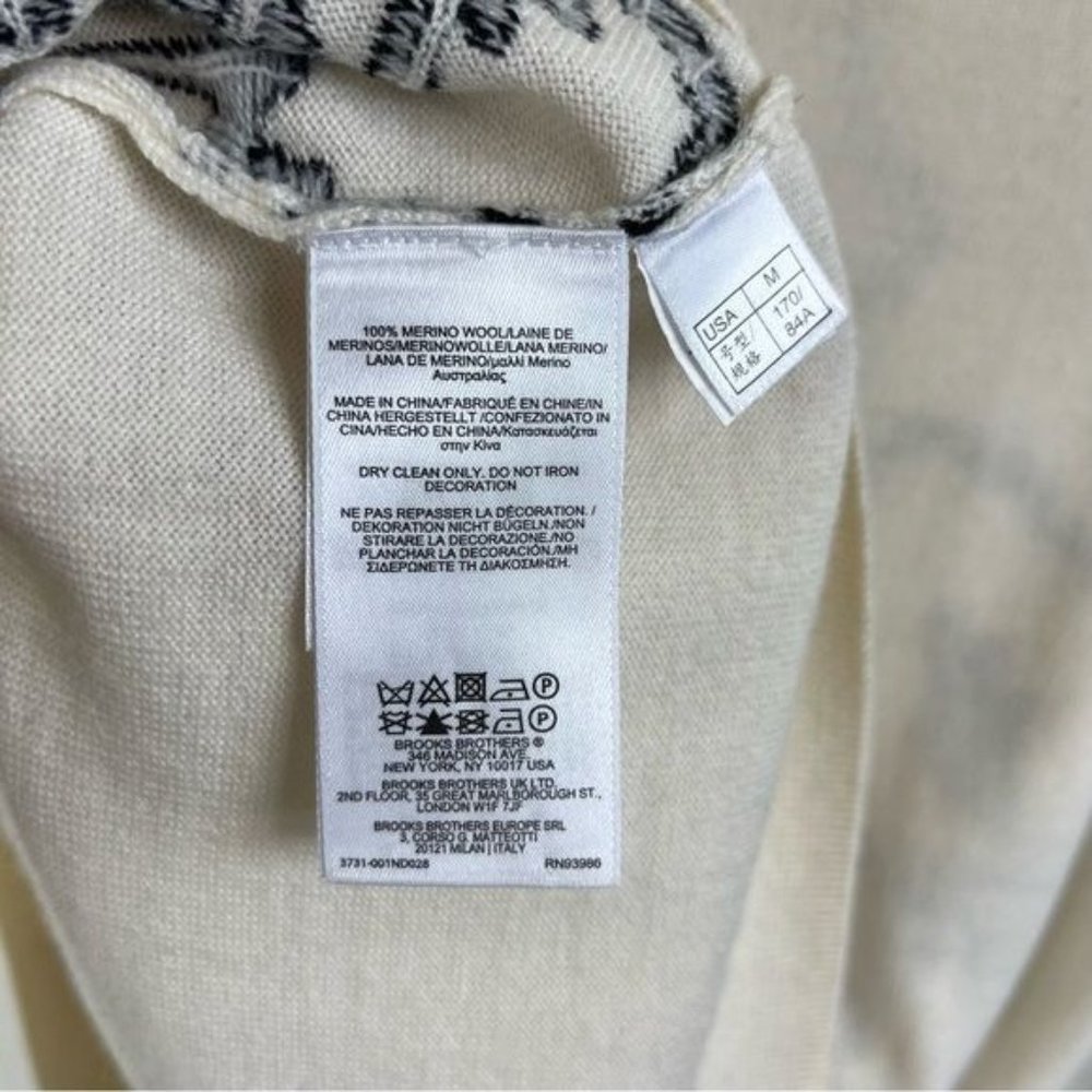 Brooks Brothers Merino Will Rose Sequin Sweater - Picture 5 of 5